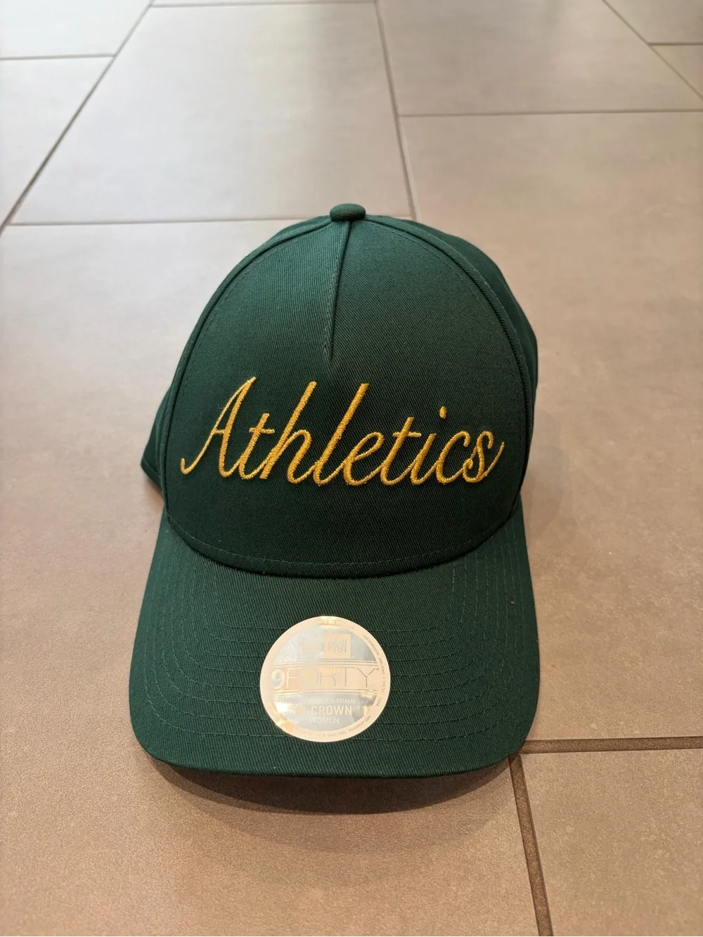 Brand New Women’s Athletics Embroidered Green Baseball Cap